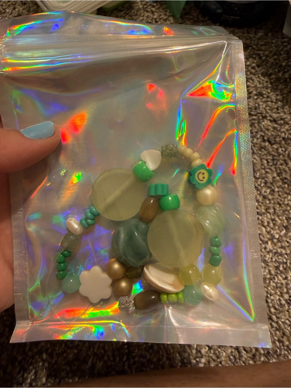 Handmade beaded phone chain